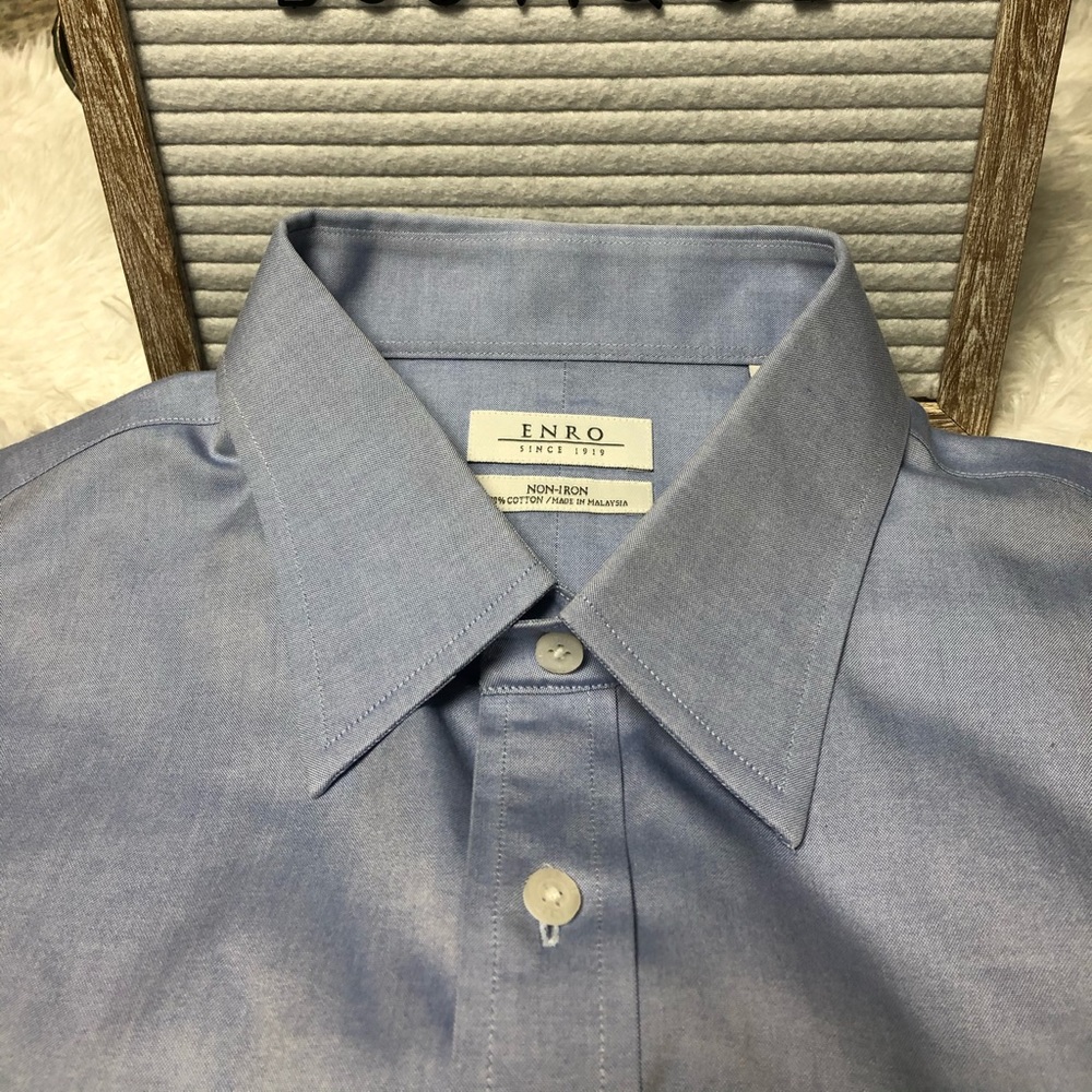 ENRO light blue button up dress shirt - 16 1/2